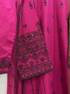 Jf 047 Rayon Cotton Embroidery Top With Bottom Dupatta